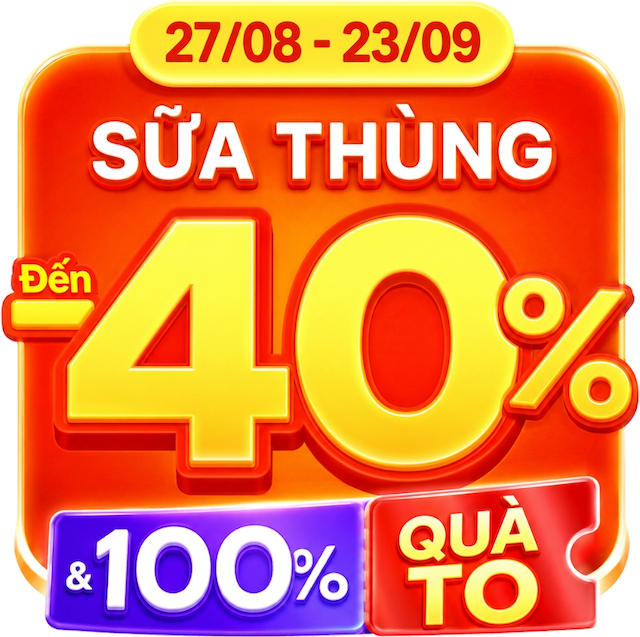 Khuyến mãi Sữa thùng đến 40% + 100% quà to